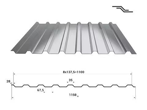 Verzinkte Stahlspule ASTM für kundenspezifische Welldachplatten YX66-470
