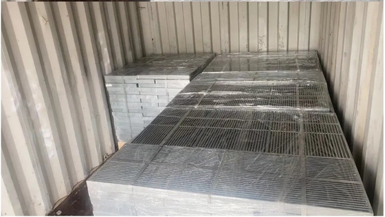 Galvanisierte Stahlkonstruktion Grabendeckung Bodengitter Abflussgrill 50 mm Querschnitt